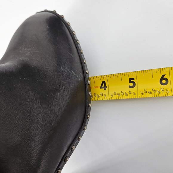 Rag Bone Ankle Booty Boots Women 36.5 US 6.5 Black Leather Stud Stretch Heel - Picture 11 of 12